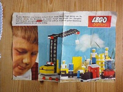 Alter Lego System Prospekt Bauanleitung Faltblatt Er Jahre Reklame