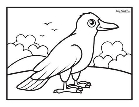 Flying Crow Coloring Pages