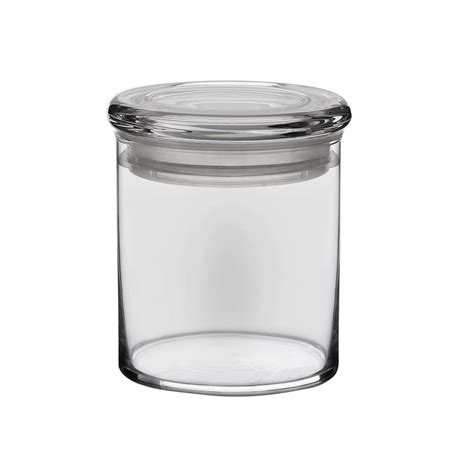 Libbey 6 Piece Glass Cylinder Jar Set With Lid 71852 The Home Depot