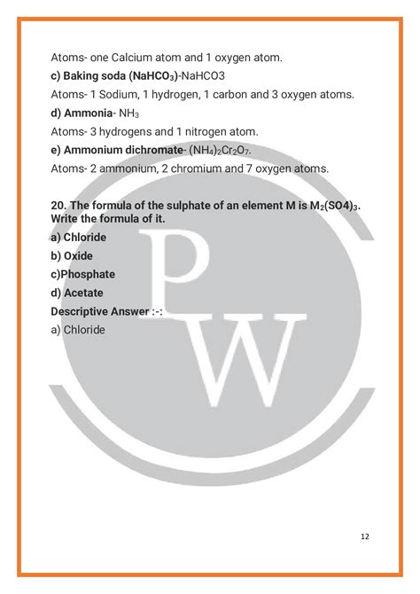 Icse Chapter 1 The Language Of Chemistry Class 9 Chemistry Solutions Pw