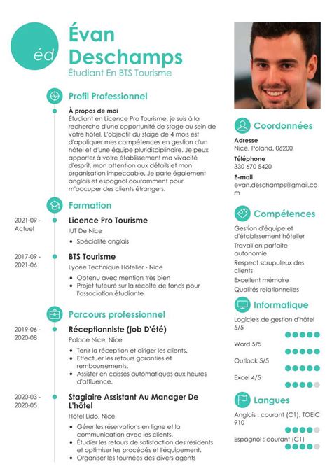 Mod Le De Cv Simple Efficace Et Facile Exemples