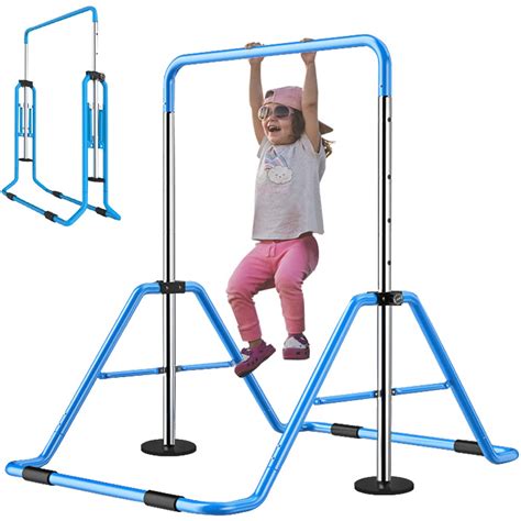 Slsy Gymnastics Bars Kids Kip Training Bars for Home, Folding Horizontal Bars with Adjustable ...