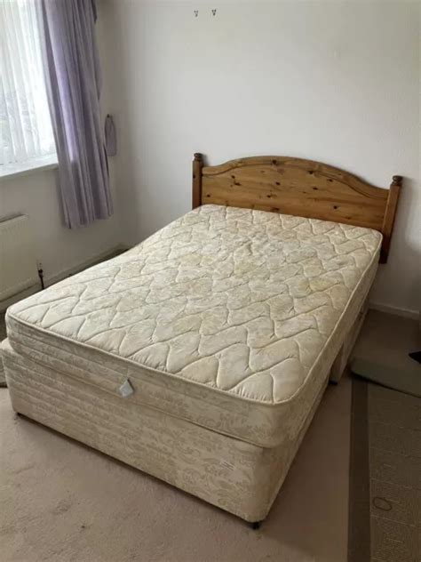 Double Divan Bed With Mattress And Headboard Picclick Uk