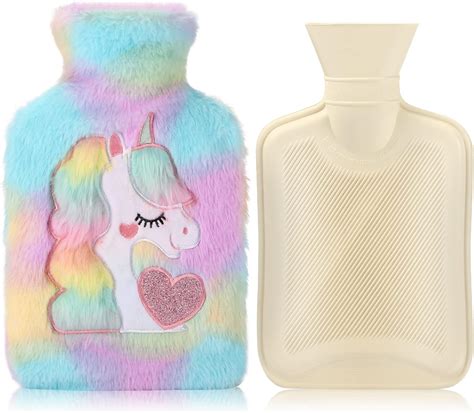Cute Fun Cuddly Hot Water Bottle In Luxurious Faux Fur Litre Bunny By Deseo Amazon Co