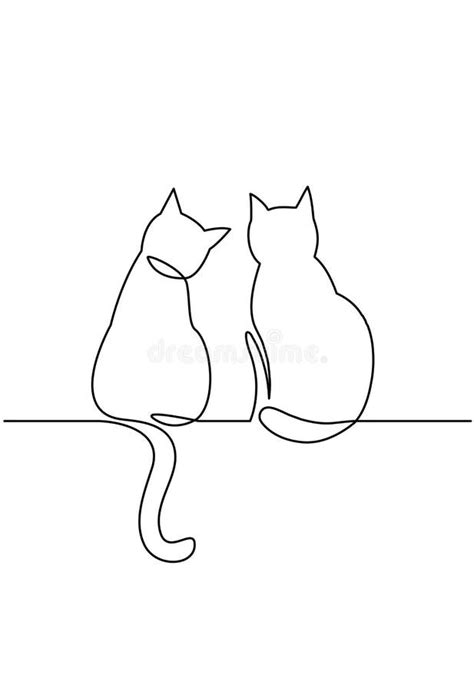 Two Cats Drawing Stock Illustrations – 1,552 Two Cats Drawing Stock Illustrations, Vectors ...