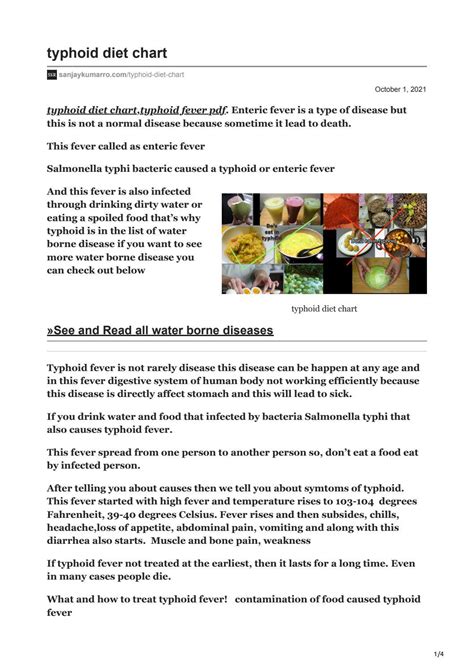 Typhoid Diet Chart All About Typhoid By Sanjaykumarro Issuu