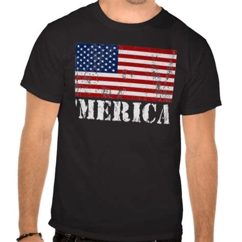 Us Flag Merica Distressed T Shirt Zazzle Printed Shirts Shirts