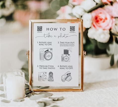 Polaroid Wedding Printable Photo Guestbook Sign Camera Etsy