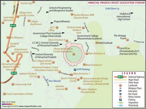 Himachal Pradesh Cricket Association Stadium Map, Himachal Pradesh ...