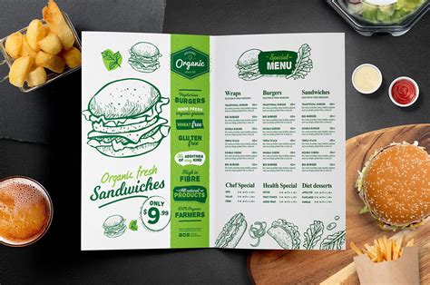 A4 Burger Menu Templates In Psd Ai And Vector Brandpacks