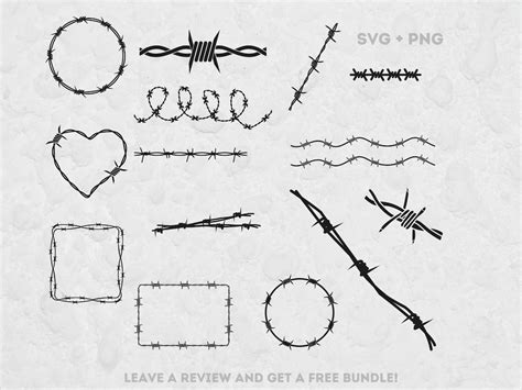 Barbed Wire Svg Bundle Svg Files For Cricut Frame Svg Frames Svg Barbed Wire Clipart Wire