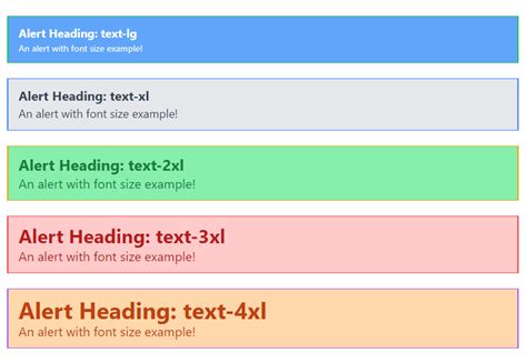 Tailwind Font/Text Size Utilities