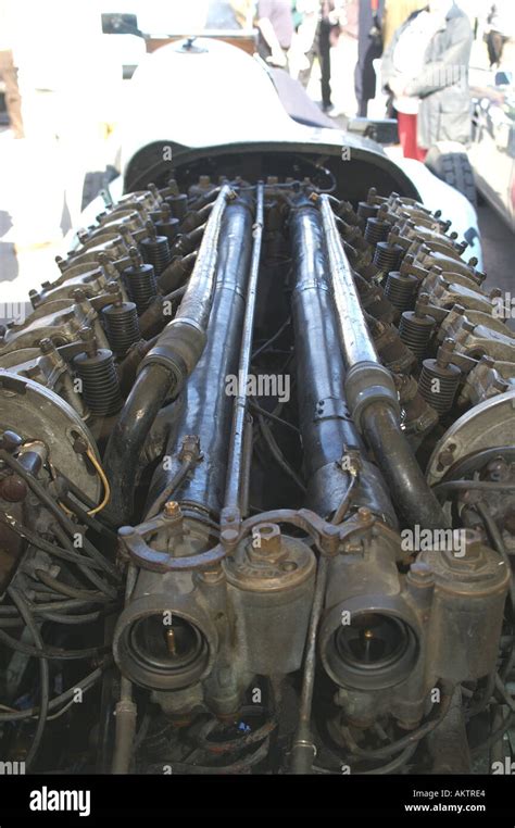 Engine bay for Napier Railton Stock Photo - Alamy