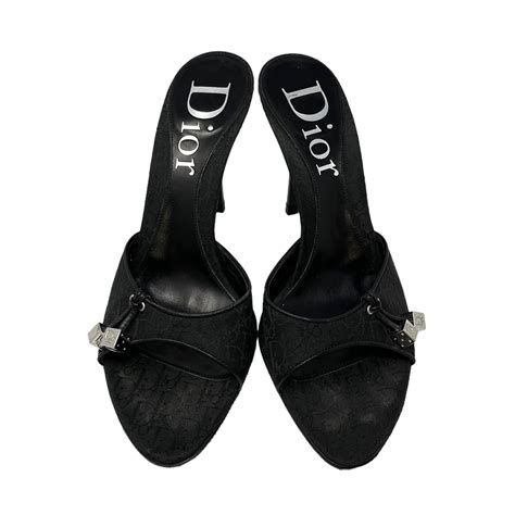 Dior Black Logo Dice Heels Treasures Of Nyc