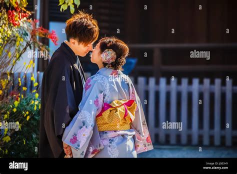 Unidentified Groom And Bride Dress Traditional Costume For Their