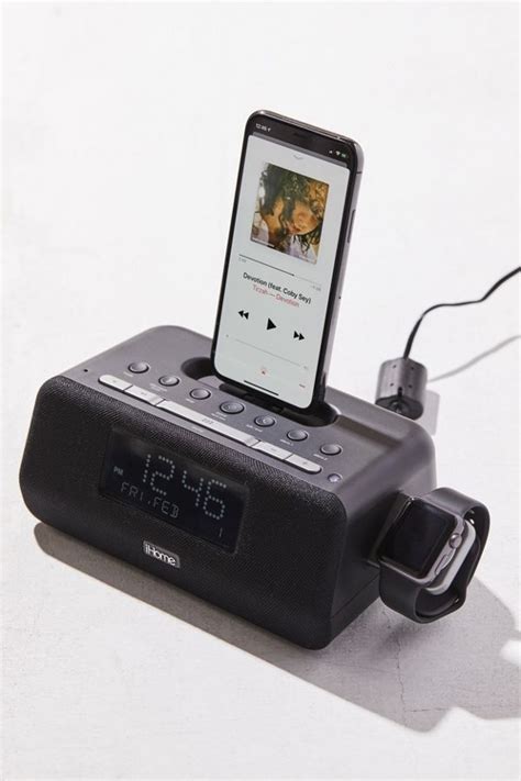 iHome + iPhone + Apple Watch Charging Dual Alarm Clock Radio