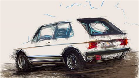 Volkswagen Golf Gti Draw Digital Art By Carstoon Concept Fine Art America