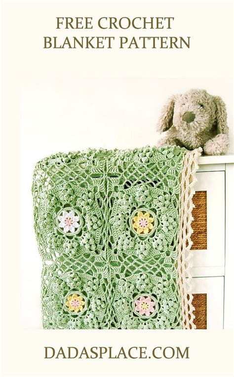 Free Crochet Pattern How To Be A Wildflower Blanket By Dada S Place