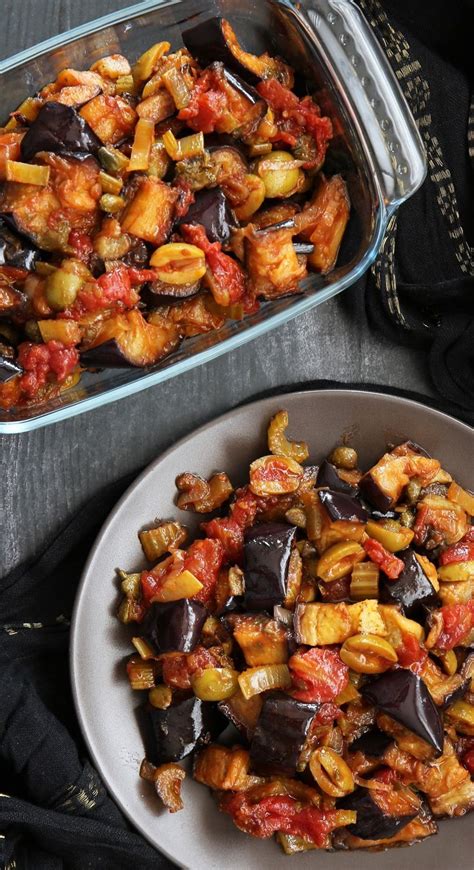 Caponata Siciliana Receta Tradicional Italiana Receta Recetas Con