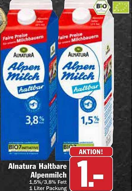 Alnatura Haltbare Alpenmilch Angebot Bei AEZ