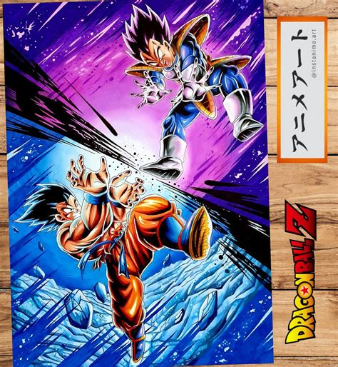 Just finished drawing goku vs vegeta (with a dash of dragon ball ...