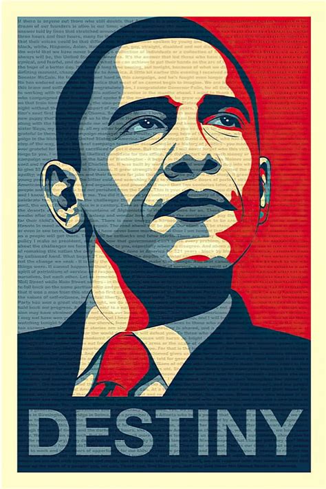 Barack Obama Pop Art Poster Print Destiny Speech Black Poster