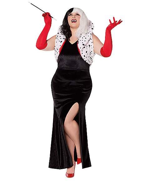 Adult Classic Cruella Plus Size Costume Disney Villains Spencers