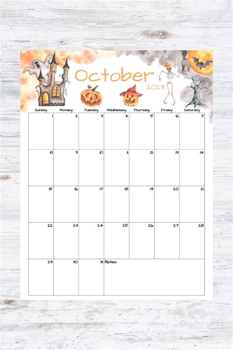 Fillable Editable October Calendar October Printable Calendar