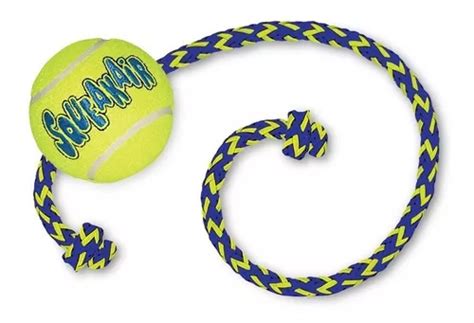 Juguete Para Perros Kong Squeak Air Ball Pelota Con Soga MercadoLibre