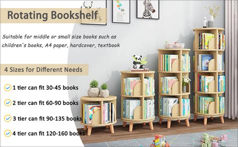 Amazon Gdrasuya Upgraded Tier Rotating Bookshelf With Legs