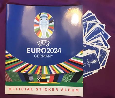 TOPPS UEFA EURO Germany 2024 Official Sticker Album 50 Stickers No