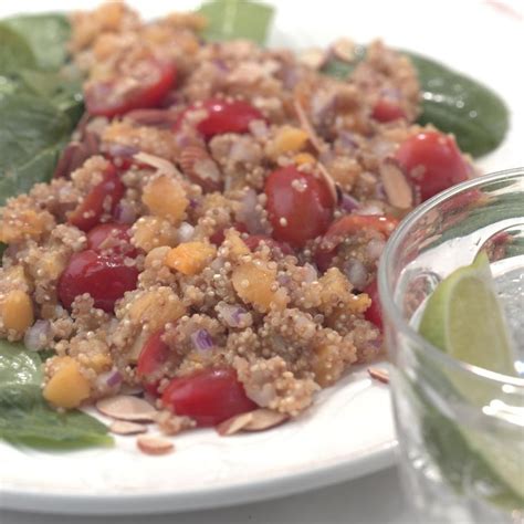 Quinoa Salad with Dried Apricots & Baby Spinach Recipe - EatingWell