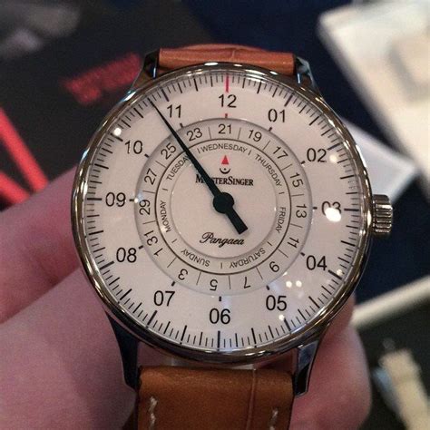 Pangea Day Date One Handed Watch By Meistersinger Cool Watches