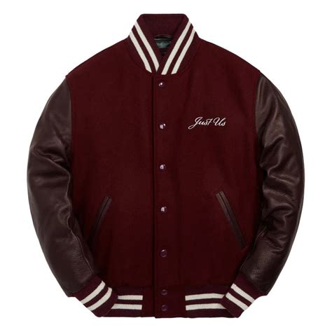 Kith For Golden Bear Maroon Varsity Jacket Hani Leathers Out Class