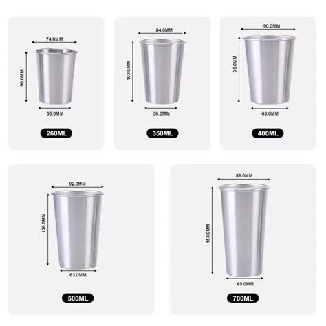 Pint Cup Stainless Steel Pint Cups Flytinbottle