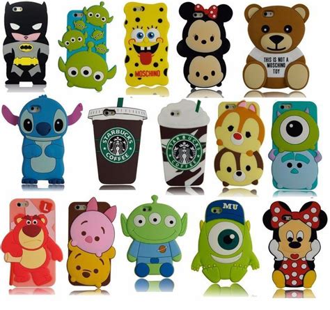 New Cute D Cartoon Disney Silicone Rubber Soft Case For Iphone