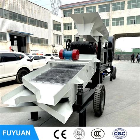 Mobile Jaw Crusher Machine With Vibrating Screen Stone Crushing Plant