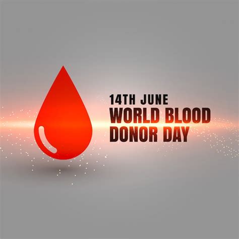 14th June World Blood Donor Day Event Poster Free Vector