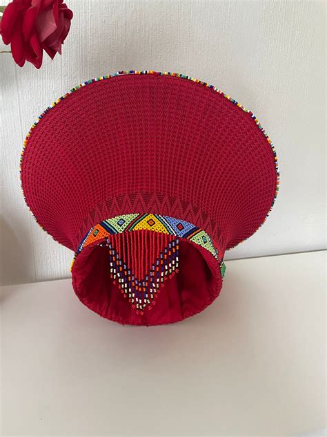 Zulu Bucket Hats With Decorative Beads Available In Various Colours