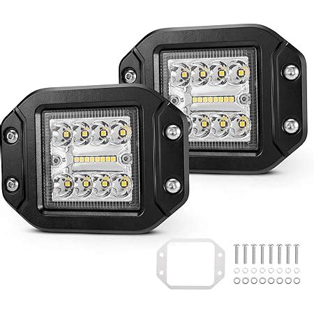 Amazon Offroadtown Flush Mount Led Pods Pcs W Driving