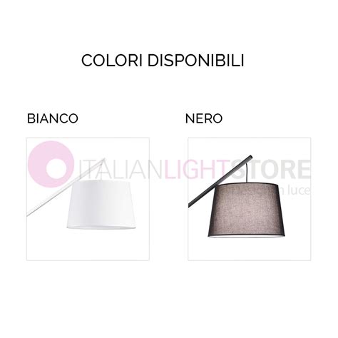 Eminent Ideal Lux Lampada Da Terra Con Asta E Paralume Bianco Nero