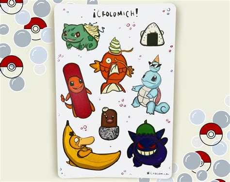 Pok Mon Stickers Pokemon Snacks Charmander Bulbasaur Squirtle