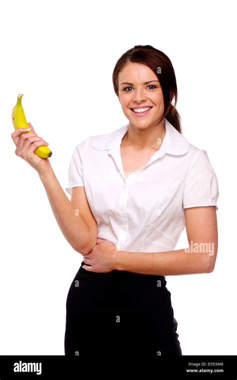 Beautiful Brunette Business Woman Isolated On A White Background Stock Photo Alamy