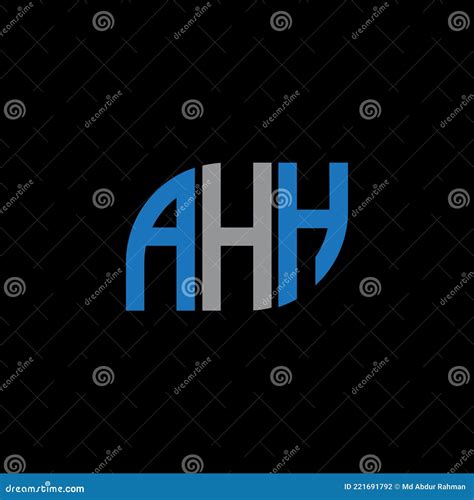 Ahh Letter Logo Design On Black Backgroundahh Creative Initials Letter