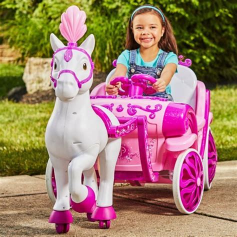 Huffy 17318 Disney Princess Royal Horse And Carriage 6v Ride On Toy