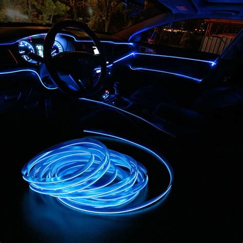 12v 3 Meters Car Interior Lighting Auto Led Strip El Wire Rope Auto