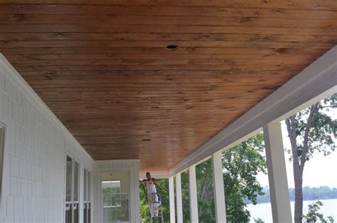 Natural Wood Porch Ceilings