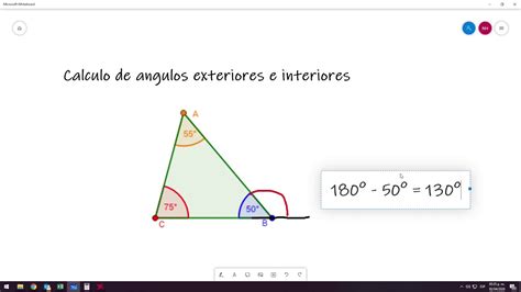 Calculo De Ngulos Interiores Y Exteriores De Un Triangulo Youtube