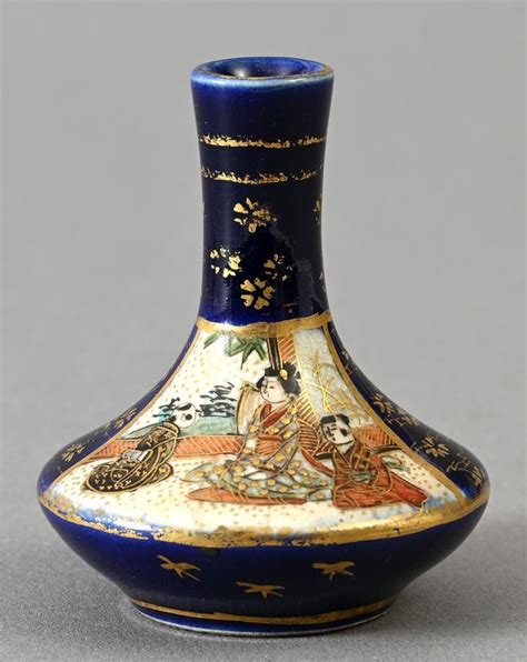 Antike Japanische Satsuma Miniatur Vase Meiji Signiert Kaufen Auf