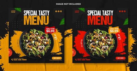 Premium PSD Food Menu And Restaurant Instagram Post Template